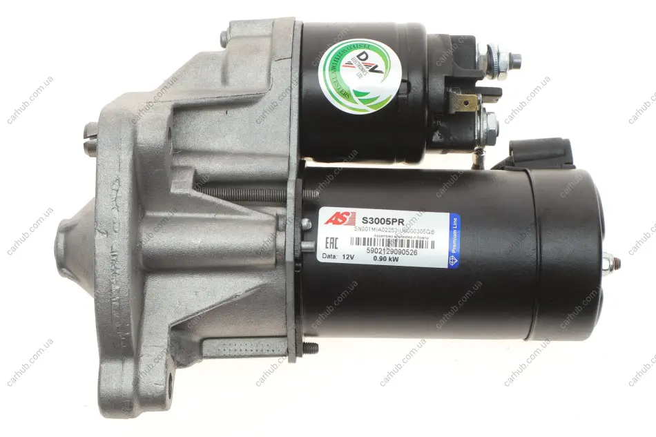 Стартер Citroen Berlingo/Fiat Fiorino/Peugeot Partner 1.4-1.6 96- (12V/0.9kw) (z=9) (PREMIUM LINE) AS-PL S3005PR (фото 1)