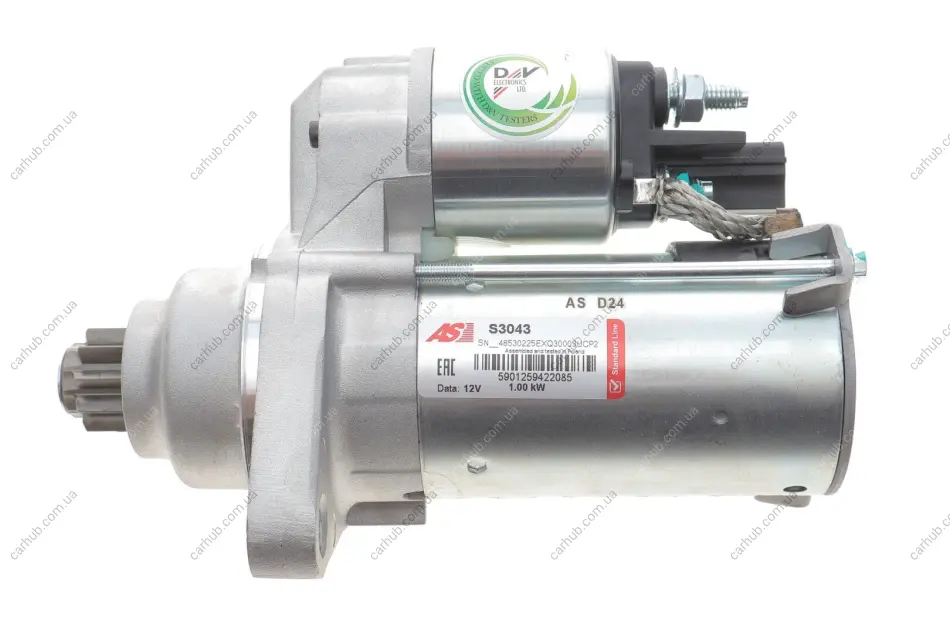Стартер Audi A3/Skoda Octavia/VW Golf 1.6 03-13 (12V/1kw) (z=10) AS-PL S3043 (фото 1)