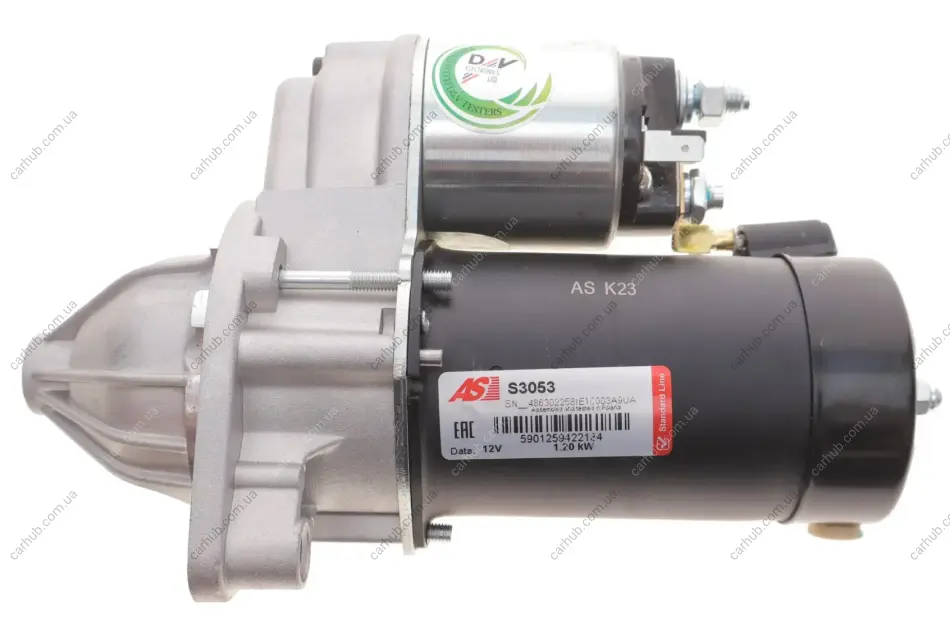 Стартер Hyundai Tucson/Kia Cerato 2.0 04-10 (1.2kw) (z=8) AS-PL S3053 (фото 1)