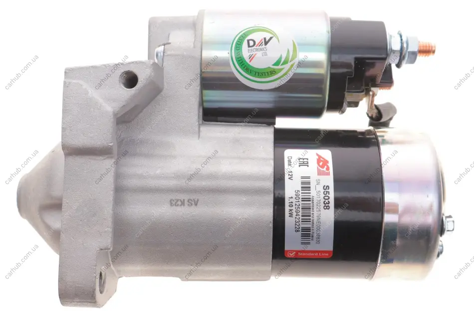 Стартер Renault Kangoo/Clio II/III/Megane/Scenic II/Dacia Logan 1.5dCi 01- (12V/1.1kw) (z=12) AS AS-PL S5038 (фото 1)