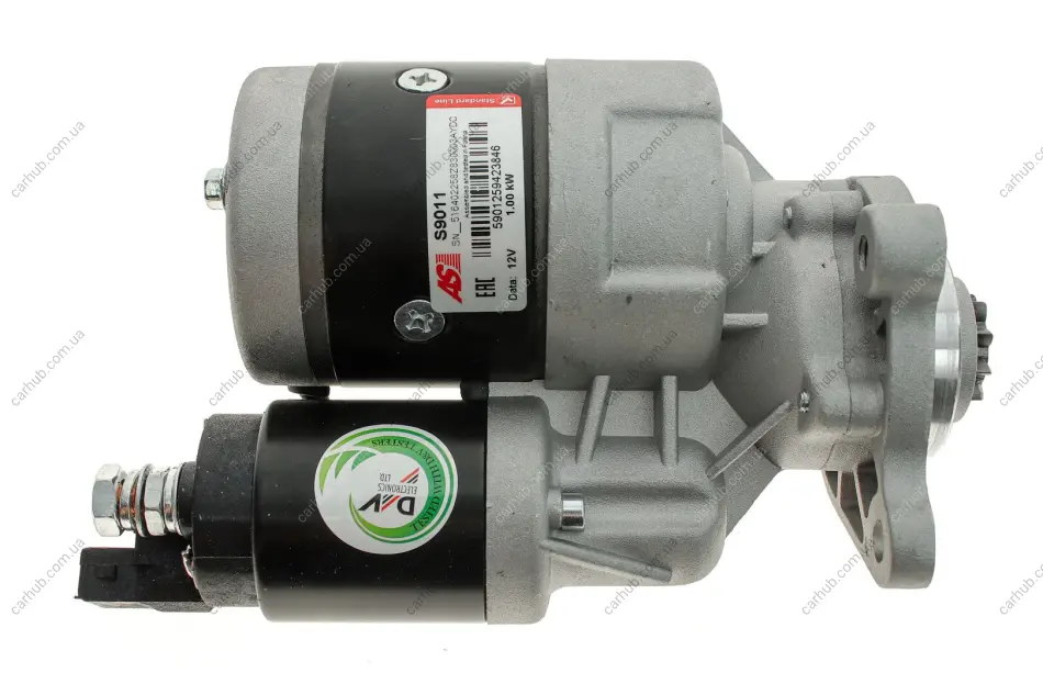 Стартер Skoda Fabia/Octavia 99-03 (12V/1.0KW) (z=9) AS AS-PL S9011 (фото 1)