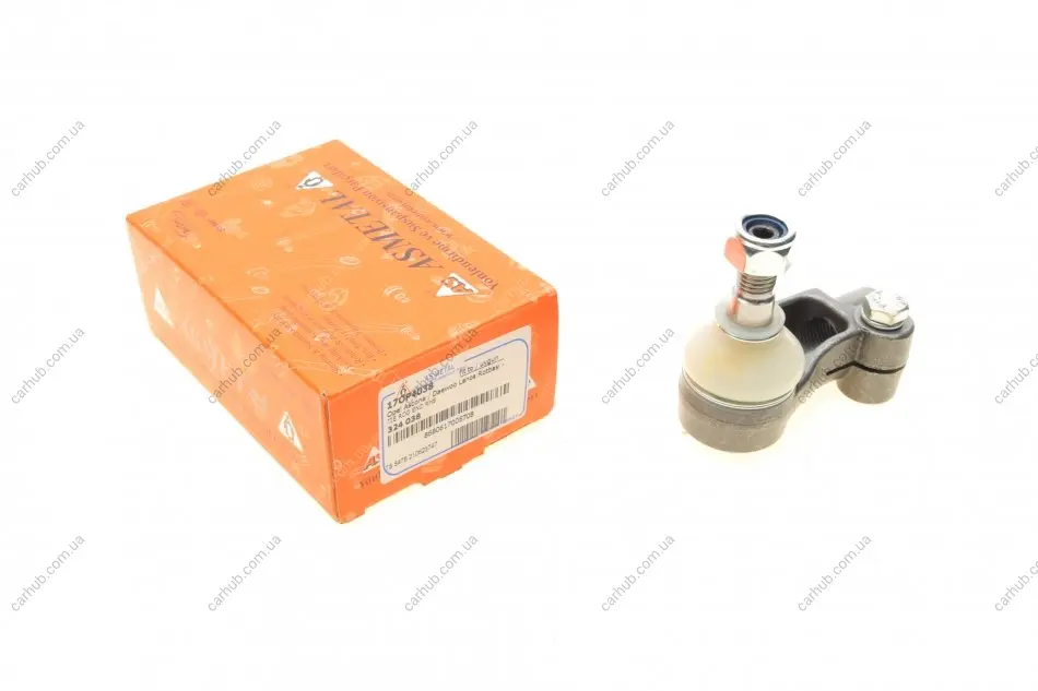 Наконечник тяги рульової (R) Opel Kadett E -94/Daewoo Lanos 97- ASMETAL 17OP4038 (фото 1)