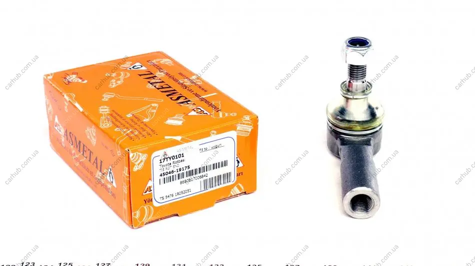 Наконечник тяги рульової Toyota Camry 86-91/Carina 83-88/Celica 85-99/Corolla 83-01 ASMETAL 17TY0101 (фото 1)