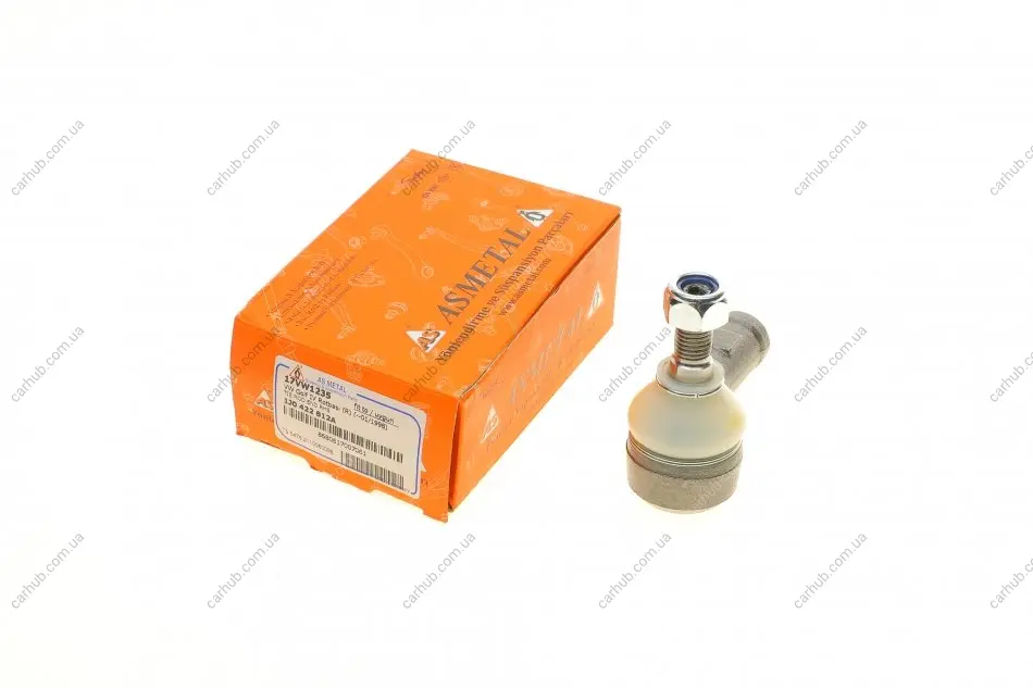 Наконечник тяги рульової (R) Audi A3 96-03/Skoda Octavia 96-10/VW Golf IV 97-05 (L=75mm) (короткий) ASMETAL 17VW1235 (фото 1)