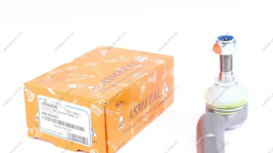 Наконечник тяги рульової (L) VW Caddy II 1.4-1.9D 94-04 ASMETAL 17VW2020 (фото 1)