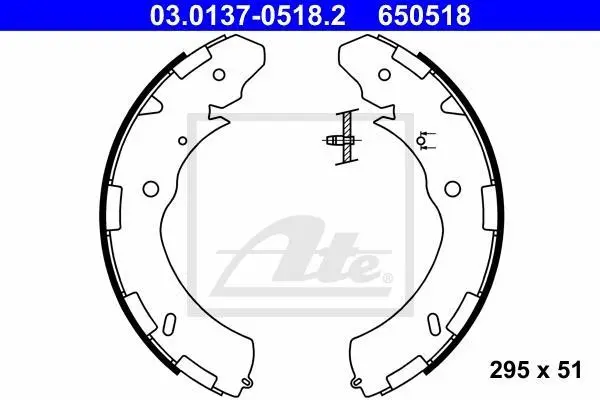Гальмівна колодка FIAT FULLBACK MITSUBISHI L200, L200 / TRITON, PAJERO SPORT II 2.2D-3.5 11.05- ATE 03.0137-0518.2 (фото 1)