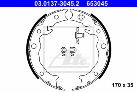Гальмівна колодка SUBARU FORESTER, IMPREZA, XV 1.6-2.5 07.11- ATE 03.0137-3045.2