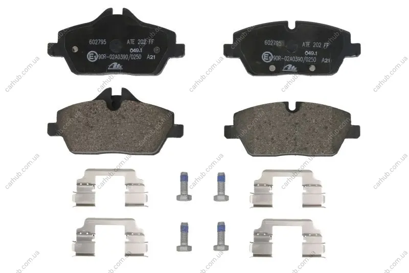 Комплект гальмівних колодок передн, BMW 1 (E81), 1 (E82), 1 (E87), 1 (E88), 2 (F45) MINI (F55), (F56), (F57), (R56), (R57), (R58), (R59), CLUBMAN (F54), CLUBMAN (R55) 1.2-Electric 06.04- ATE 13.0460-2795.2 (фото 1)