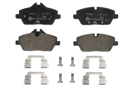 Комплект гальмівних колодок передн, BMW 1 (E81), 1 (E82), 1 (E87), 1 (E88), 2 (F45) MINI (F55), (F56), (F57), (R56), (R57), (R58), (R59), CLUBMAN (F54), CLUBMAN (R55) 1.2-Electric 06.04- ATE 13.0460-2795.2