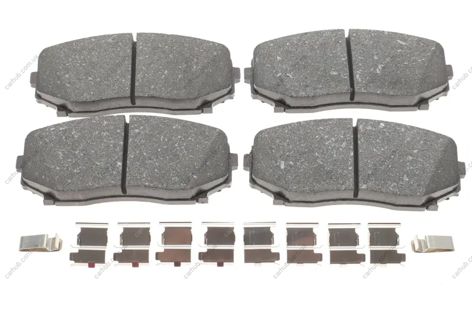 Комплект гальмівних колодок передн (з комплектуючими), FORD USA EDGE LINCOLN MKX MAZDA CX-5, CX-7, CX-9 MITSUBISHI ECLIPSE CROSS, PAJERO SPORT III 1.5-3.7 06.06- ATE 13.0460-5606.2 (фото 1)