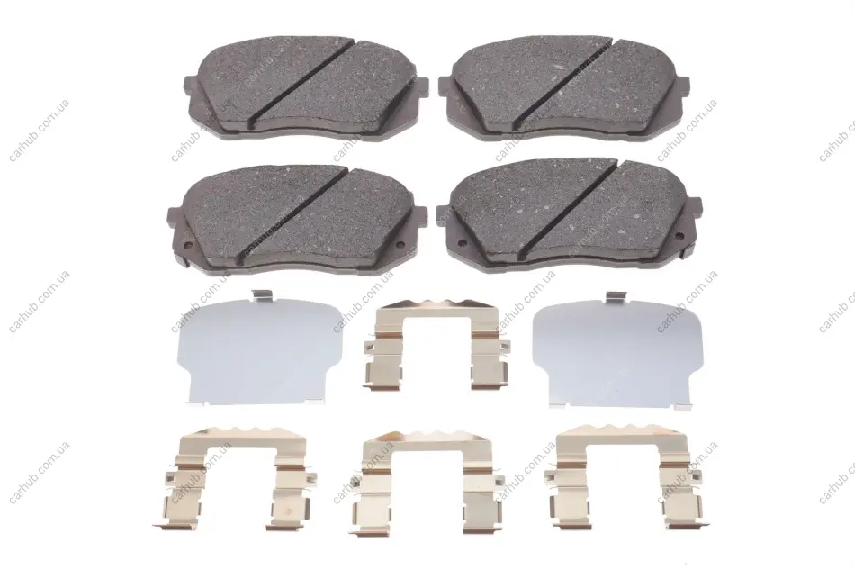 Комплект гальмівних колодок передн, HYUNDAI I40 I, I40 I CW, IX35, KONA, SONATA VII, TUCSON KIA CADENZA II, CEE\'D, CEED, OPTIMA, PRO CEE\'D, PROCEED, SOUL II, SPORTAGE III 1.0-Electric 08.09- ATE 13.0460-5647.2 (фото 1)
