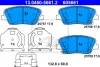 Комплект гальмівних колодок передн, HYUNDAI GENESIS, GRANDEUR KIA CARENS IV, K9 II 1.6-3.3 03.13- ATE 13.0460-5661.2 (фото 1)