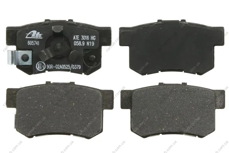 Комплект гальмівних колодок задн, HONDA ACCORD IX, ACCORD VIII, CROSSTOUR I, CR-V II, CR-V III, CR-V IV, CR-V V, FR-V, JAZZ II 1.4-3.5 09.01- ATE 13.0460-5741.2 (фото 1)