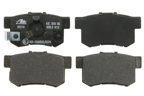 Комплект гальмівних колодок задн, HONDA ACCORD IX, ACCORD VIII, CROSSTOUR I, CR-V II, CR-V III, CR-V IV, CR-V V, FR-V, JAZZ II 1.4-3.5 09.01- ATE 13.0460-5741.2