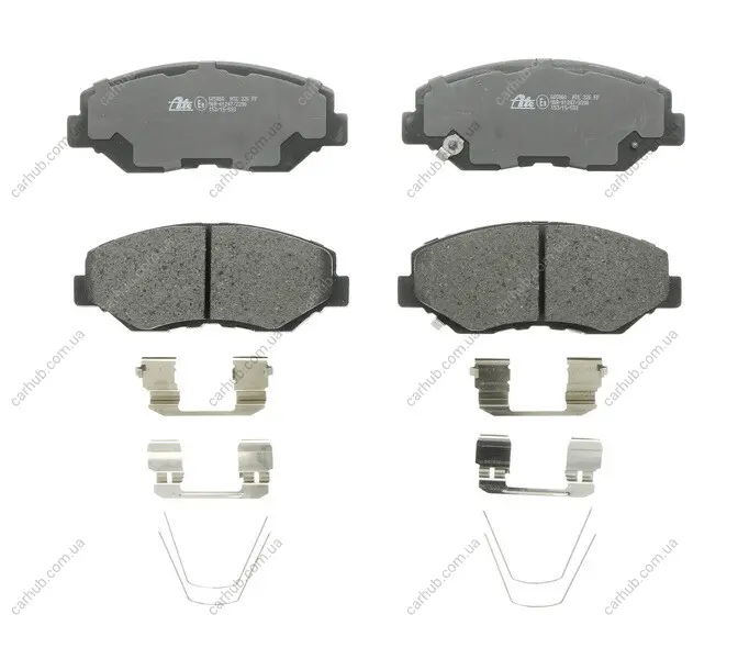 Комплект гальмівних колодок передн (з комплектуючими), HONDA ACCORD IX, ACCORD VII, CIVIC X, CIVIC XI, CR-V II, CR-V IV, ELEMENT, PILOT 1.0-3.5 09.01- ATE 13.0460-5860.2 (фото 1)