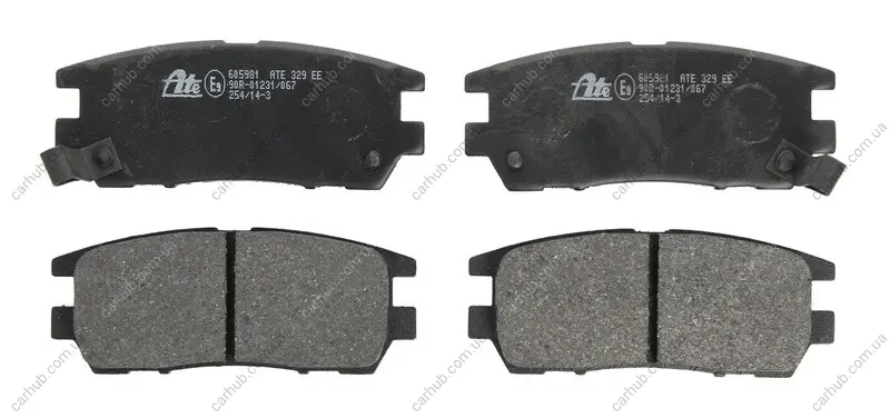 Комплект гальмівних колодок задн, MITSUBISHI ECLIPSE III, L400, PAJERO I, PAJERO II 2.0-3.5 11.89-03.05 ATE 13.0460-5981.2 (фото 1)