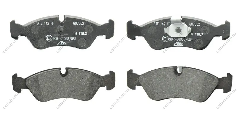 Комплект гальмівних колодок передн, DAEWOO ARANOS, CIELO, ESPERO, LANOS, NEXIA OPEL ASCONA C, ASTRA F, ASTRA F CLASSIC, CALIBRA A, KADETT E, OMEGA A, VECTRA A, VECTRA B 1.4-2.4 08.84- ATE 13.0460-7052.2 (фото 1)