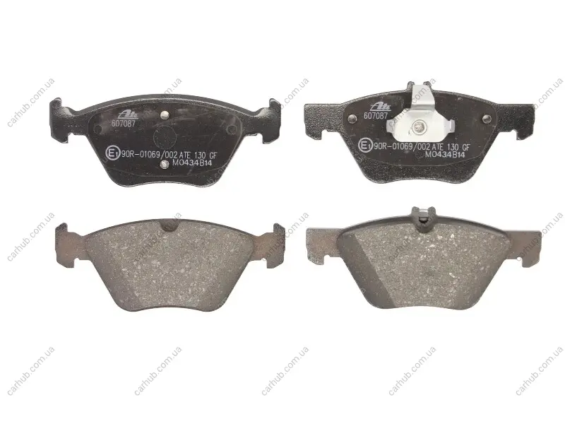 Комплект гальмівних колодок передн, MERCEDES CLK (A208), CLK (C208), E T-MODEL (S210), E (VF210), E (W210), S (W220, V220), SLK (R170) CHRYSLER CROSSFIRE 2.0-4.3 06.95-12.08 ATE 13.0460-7087.2 (фото 1)