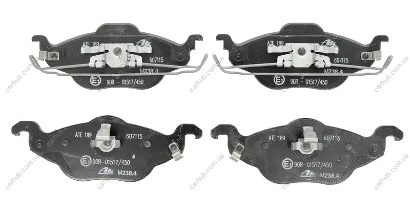 Комплект гальмівних колодок передн, OPEL ASTRA G, ASTRA G CLASSIC, ZAFIRA A 1.2-2.0D 02.98-12.09 ATE 13.0460-7115.2 (фото 1)