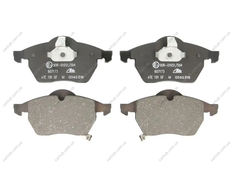 Комплект гальмівних колодок передн, OPEL ASTRA G, ZAFIRA A SAAB 900 II, 9-3, 9-5 1.9D-3.0D 07.93-12.09 ATE 13.0460-7173.2 (фото 1)