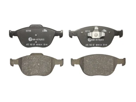 Комплект гальмівних колодок передн, FORD FIESTA V, FOCUS I, FUSION, TOURNEO CONNECT, TRANSIT CONNECT 1.3-2.0 11.01-12.13 ATE 13.0460-7186.2
