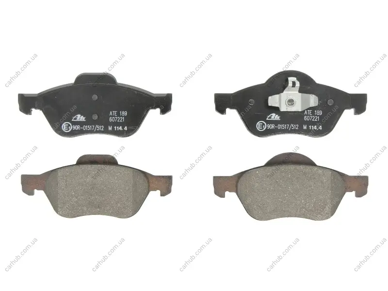 Комплект гальмівних колодок передн, RENAULT CLIO III, MEGANE II, SCENIC II 1.4-2.0D 09.02- ATE 13.0460-7221.2 (фото 1)
