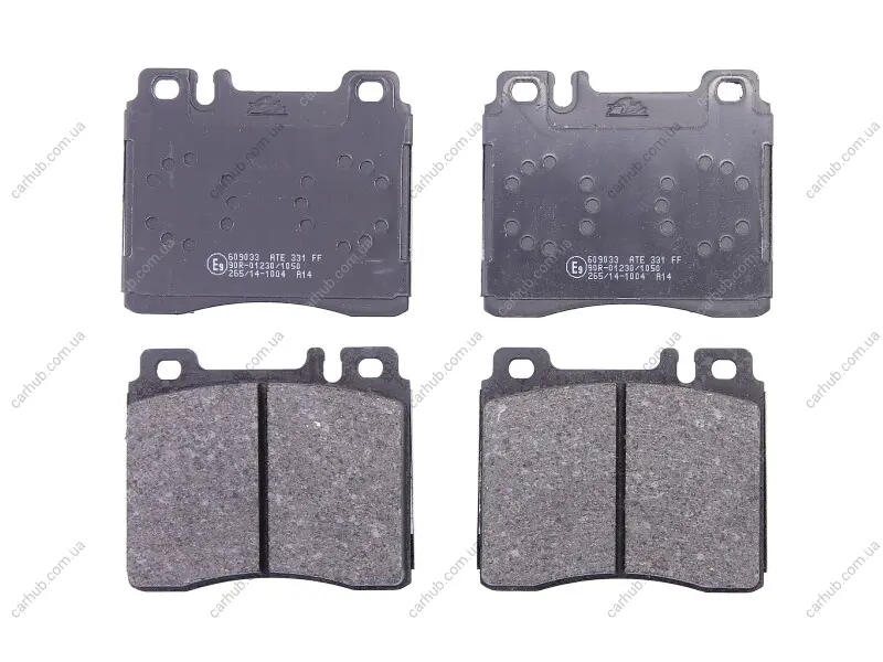 Комплект гальмівних колодок передн, MERCEDES S (C140), S (W140) 2.8-6.0 02.91-12.99 ATE 13.0460-9033.2 (фото 1)