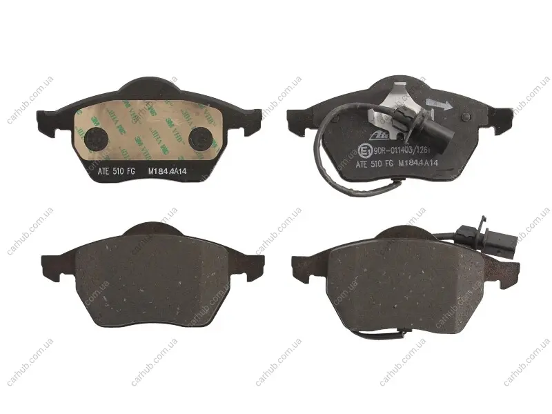 Керамічні гальмівні колодки передн, AUDI A4 B5, A4 B6, A4 B7, A6 C5, A6 C6 SEAT EXEO, EXEO ST SKODA SUPERB I VW PASSAT B5, PASSAT B5.5 1.6-4.2 11.94-05.13 ATE 13.0470-7110.2 (фото 1)