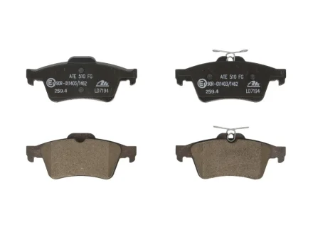 Керамічні гальмівні колодки задн, CHEVROLET VECTRA FORD FOCUS IV, KUGA III, TOURNEO CONNECT, TRANSIT CONNECT NISSAN PRIMERA OPEL SIGNUM, VECTRA C, VECTRA C GTS SAAB 9-3 1.5-3.2 02.98- ATE 13.0470-7194.2