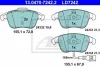 Керамічні гальмівні колодки передн, AUDI Q3 SEAT ALHAMBRA VW PASSAT B7, SHARAN, TIGUAN 1.4-2.5 09.07-12.22 ATE 13.0470-7242.2 (фото 1)