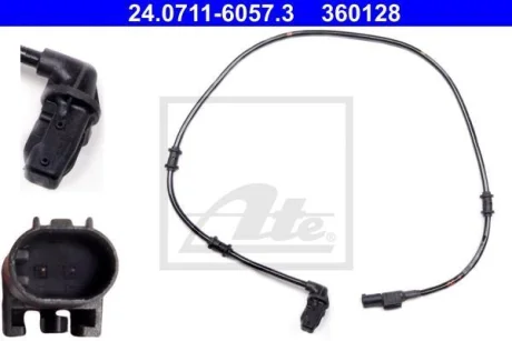 Датчик ABS передн прав MERCEDES M (W163) 2.7D-5.0 02.98-06.05 ATE 24.0711-6057.3