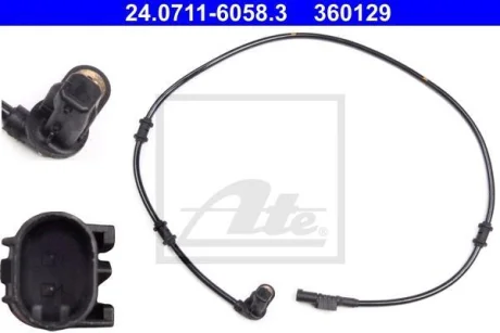 Датчик ABS передн лів MERCEDES M (W163) 2.7D-5.0 02.98-06.05 ATE 24.0711-6058.3