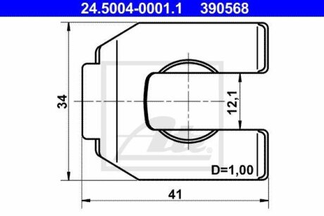 Кронштейн шланга гальмівного ATE 24500400011