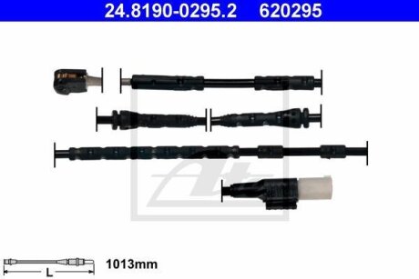 Фото датчик зносу гальмівних колодок (передніх) BMW Z4 (E89) 05-15 (L=1013mm) ATE 24.8190-0295.2 Датчик зносу гальмівних колодок (передніх) BMW Z4 (E89) 05-15 (L=1013mm) ATE 24.8190-0295.2