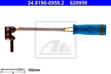 Датчик зносу гальмівних колодок (передніх) MB S-class (V222/W222/X222/C217) 12- ATE 24.8190-0959.2