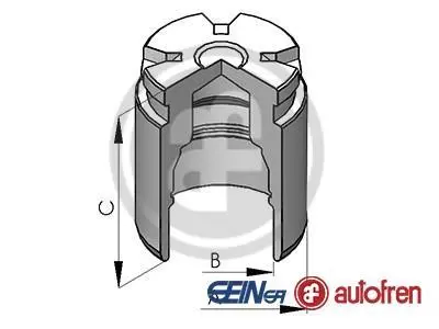Поршень супорта зад CX-5/AURIS/COROLLA/PRIUS (38-46,8мм) 07- AUTOFREN D025120 (фото 1)