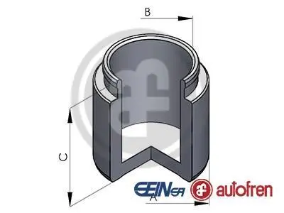 Поршень гальмівного супорта передн (63мм 49мм) LEXUS ES TOYOTA AURIS, CAMRY, MARK X ZIO I, MIRAI, PRIUS PLUS, RAV 4 III, RAV 4 IV 1.6-Electric 08.01- AUTOFREN D0-25291 (фото 1)