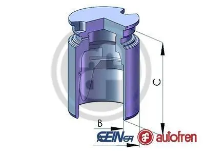 Поршень супорта зад Citroen C4 Picasso/Toyota Avensis (T27) 06-18 (38x50.3mm) (Bosch) AUTOFREN D025422 (фото 1)
