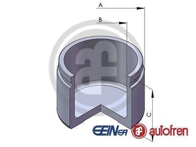 Поршень супорта пер. Qashqai 13-/Megane 15- (57x49mm)(Akebono) AUTOFREN D025674
