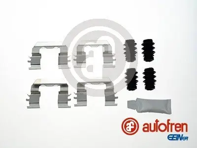 Монтажний набір гальмівних колодок передн HYUNDAI ACCENT IV, ELANTRA V, VELOSTER KIA CEE\'D, PRO CEE\'D, RIO III TOYOTA AURIS 1.1D-2.0D 11.10-12.18 AUTOFREN D4-2914A (фото 1)