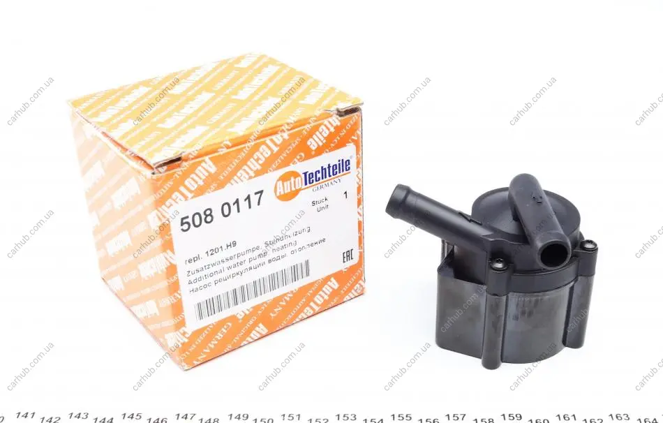 Насос системи охолодження (додатковий) Citroen C4/C5/Peugeot 207/ 208/ 308/ 508/ 3008/5008 07- AUTOTECHTEILE 508 0117 (фото 1)