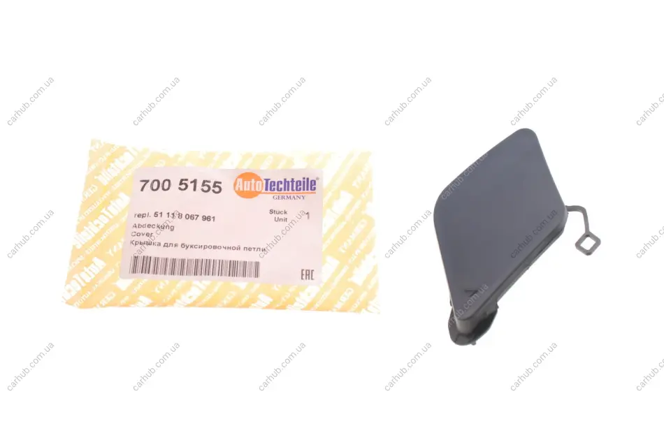 Захист петлі буксирувальної BMW 3 (F30/F80) 12-18 (передня) AUTOTECHTEILE 700 5155 (фото 1)
