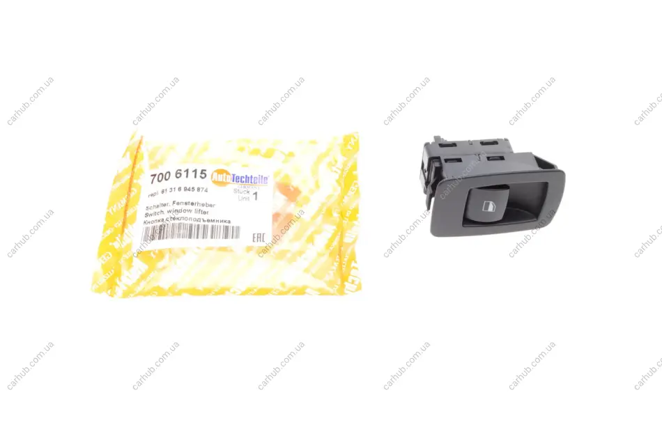 Кнопка склопідіймача BMW 1 (E87)/3 (E90)/X5 (E70) 04-13 AUTOTECHTEILE 700 6115 (фото 1)
