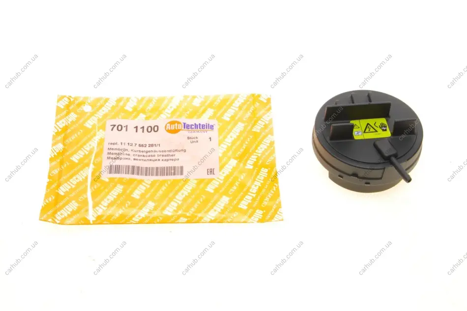 Мембрана вентиляції картера BMW 3 (E90/E91/E92/E93) (N51 B30/N52 B25) 04-13 AUTOTECHTEILE 701 1100 (фото 1)
