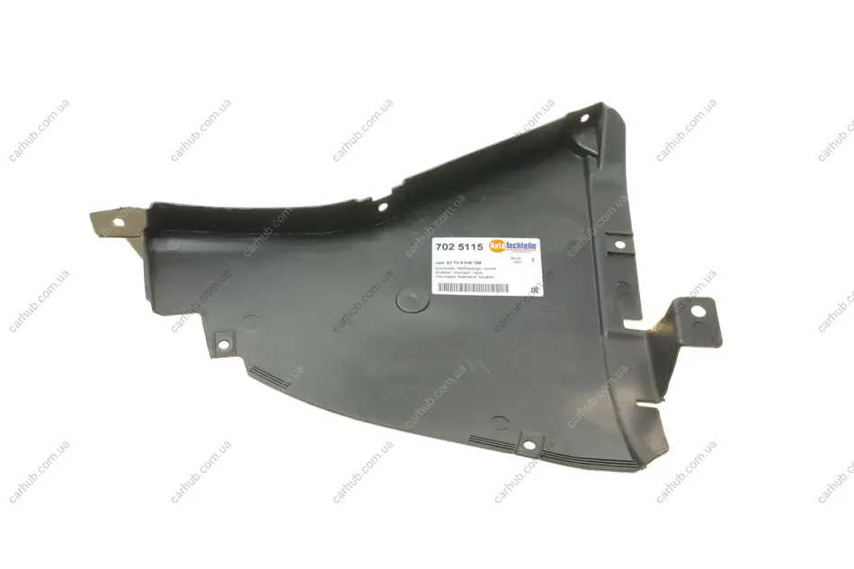 Підкрильник (передній) BMW 5 (F10) 10-17 (M-Tech) (R) N20/N47/N55/N63 AUTOTECHTEILE 702 5115 (фото 1)