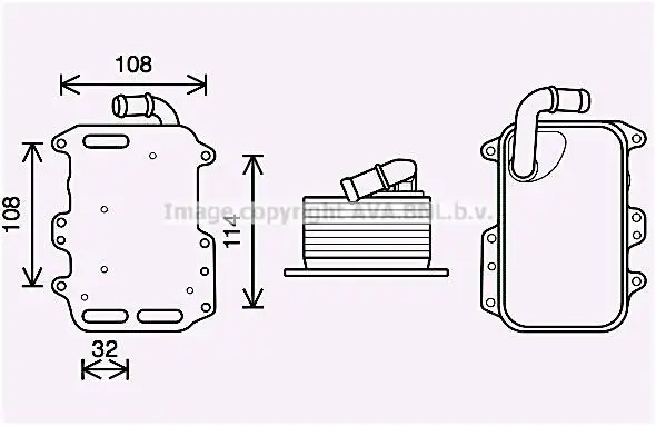 Охолоджувач оливи AVA COOLING AI3405 (фото 1)