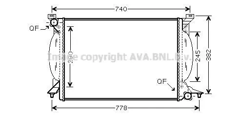 Радіатор, Система охолодження двигуна CLEVER FIT AVA COOLING AIA2206 (фото 1)