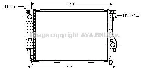 Радіатор, Система охолодження двигуна CLEVER FIT AVA COOLING BW2164 (фото 1)