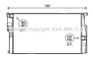 Радіатор, Система охолодження двигуна CLEVER FIT AVA COOLING BW2455 (фото 1)