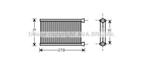 Теплообмінник, система опалення салону AVA COOLING BW6344
